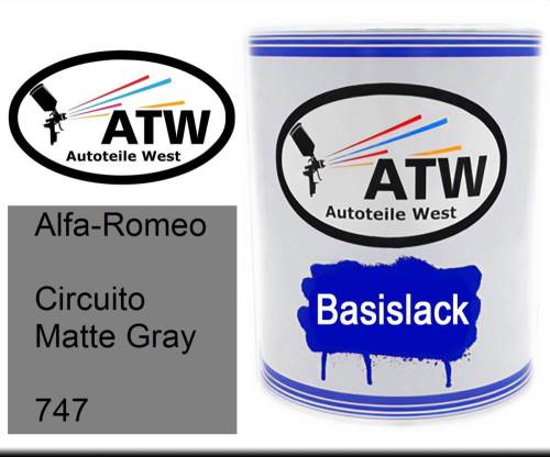 Alfa-Romeo, Circuito Matte Gray, 747: 1L Lackdose, von ATW Autoteile West.